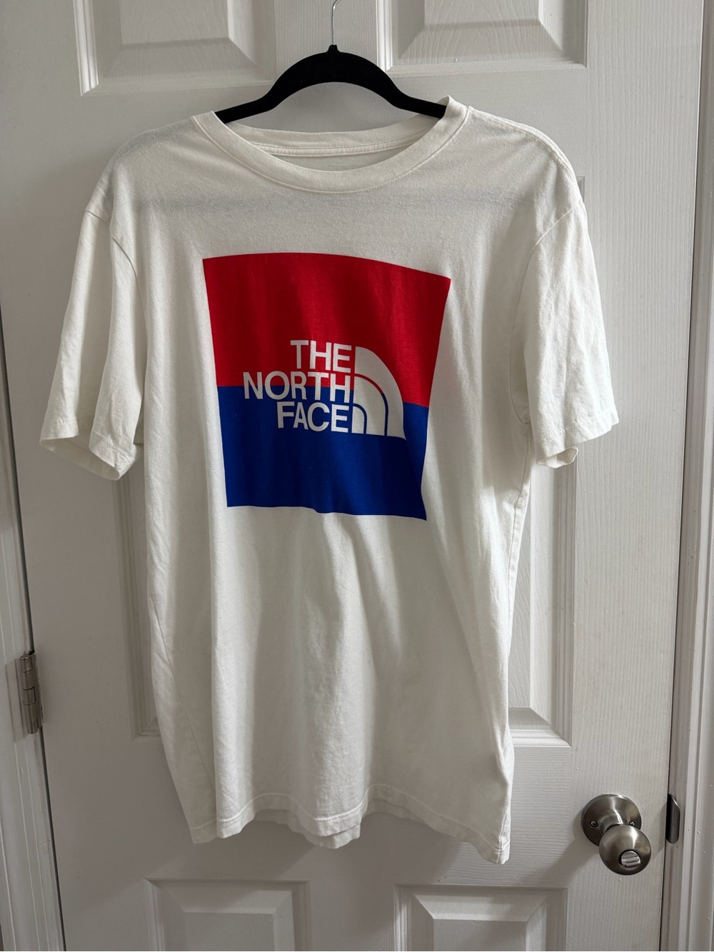 The North Face White Tee with Red Graphic Medium M